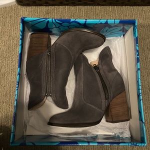 Grey Suede Booties
